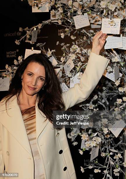 Actress Kristin Davis attends the Montblanc Charity Cocktail hosted by The Weinstein Company to benefit UNICEF held at Soho House on March 6, 2010 in...