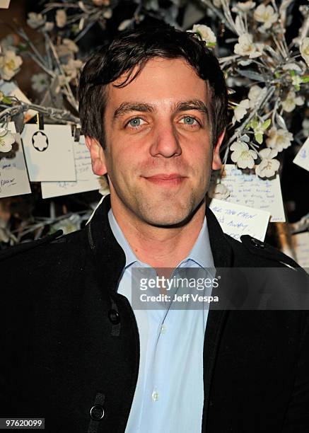Actor B.J. Novak attends the Montblanc Charity Cocktail hosted by The Weinstein Company to benefit UNICEF held at Soho House on March 6, 2010 in West...