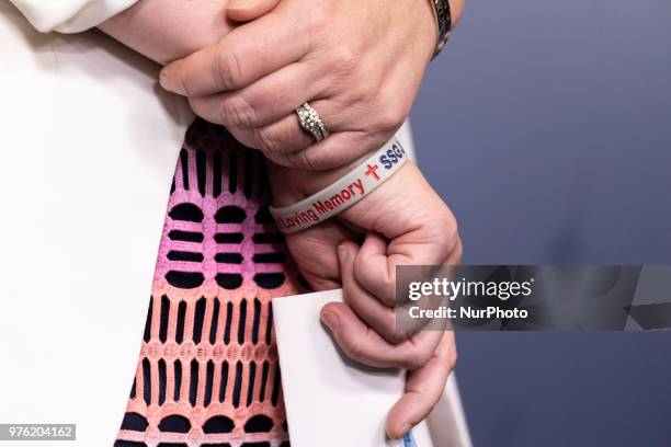 White House Press Secretary Sarah Huckabee Sanders during a press briefing in the James S. Brady Press Briefing Room of the White House, in...