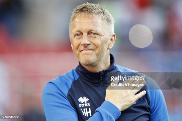 Coach Heimir Hallgrimsson of Iceland during the 2018 FIFA World Cup Russia group D match between Argentina and Iceland at the Spartak Stadium on June...