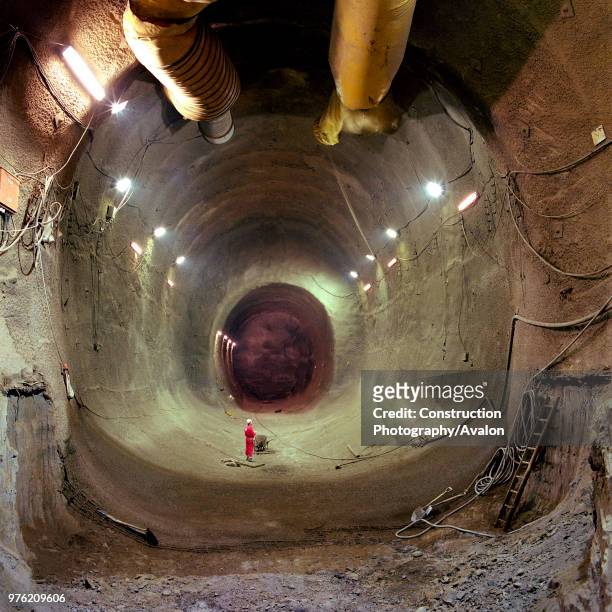Channel Tunnel construction.