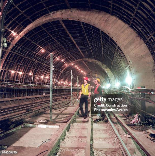 Refurbishment of Angel Underground station, London, United Kingdom,.