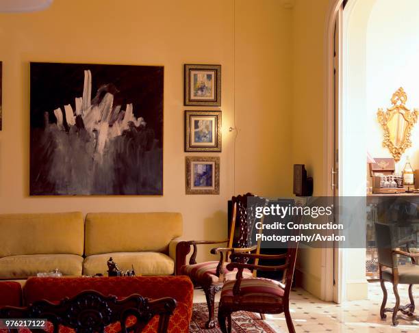 View of a cozy living room.