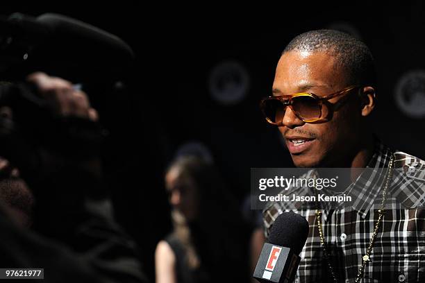 Hip-Hop Artist Lupe Fiasco attends the premiere of "Summit on the Summit: Kilimanjaro" at the Tribeca Grand Hotel on March 10, 2010 in New York City.