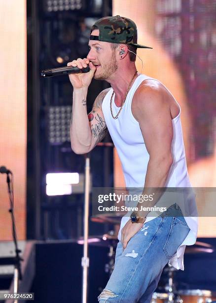 Singer Tyler Hubbard of Florida Georgia Line performs on Day 1 of Country Summer Music Festival at Sonoma County Fairgrounds on June 15, 2018 in...