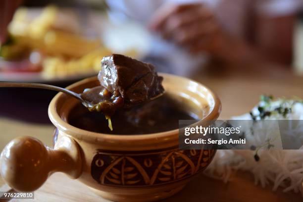 lithuanian wild venison stew - sergio amiti stock pictures, royalty-free photos & images