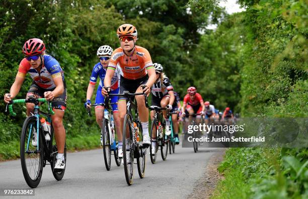 Amalie Dideriksen of Denmark and Boels - Dolmans Cycling Team / Peloton / during the 5th OVO Energy Women's Tour 2018, Stage 4 a 130km stage from...