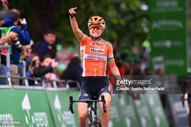 Arrival / Amalie Dideriksen of Denmark and Boels - Dolmans Cycling Team / Celebration / during the 5th OVO Energy Women's Tour 2018, Stage 4 a 130km...
