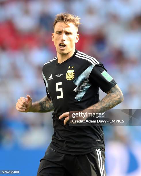 Argentina's Lucas Biglia Argentina v Iceland - FIFA World Cup 2018 - Group D - Spartak Stadium .