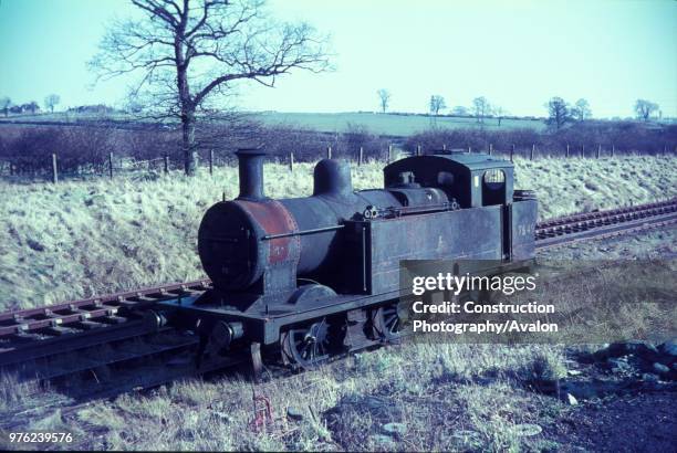 An ex LMS 0-6-0T Jinty shunter, No.47649, waiting to be broken up at Cohen's scrapyard Cransley located on the former Midland Railway's ironstone...