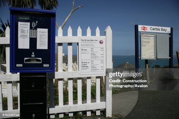 Automated ticket machine at Carbis Bay station, Cornwall 3rd April 2006.