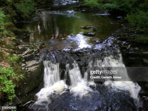 glyn-neath waterfalls - neath imagens e fotografias de stock