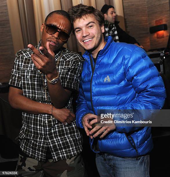 Lupe Fiasco and Emile Hirsch attend the premiere screening of "Summit on the Summit: Kilimanjaro" hosted by Kenna & Momentum Worldwide at Tribeca...