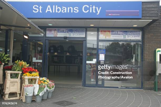 Frontage of St Albans City station, Hertfordshire 3rd May 2007.