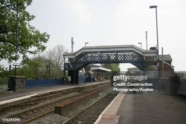 General platform view of Albrighton station, Shropshire 28th April 2007.