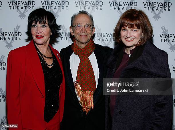 Chita Rivera, Joel Grey and Blair Brown attend the opening of "The Scottsboro Boys" at Vineyard Theatre on March 10, 2010 in New York City.