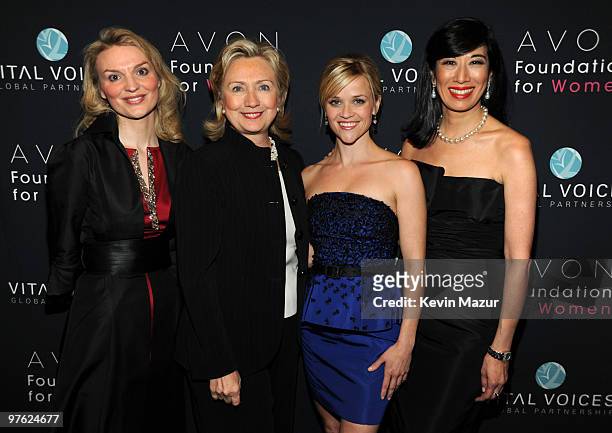 Exclusive* Alyse Nelson, President and CEO of Vital Voices, Secretary of State Hillary Clinton, Honorary Chairperson of the Avon Foundation for Women...