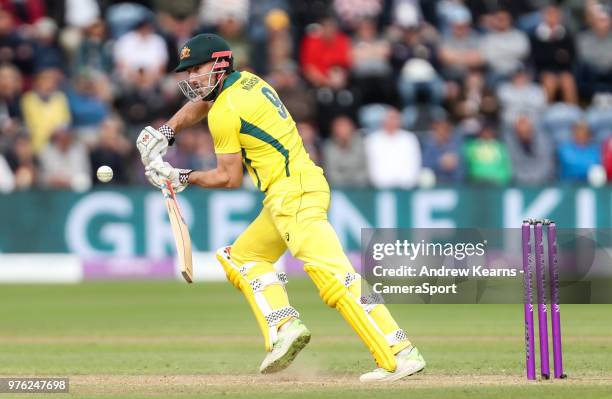 Australia's Shaun Marsh during the Royal London One-Day Series 2nd ODI between England and Australia at Sophia Gardens on June 16, 2018 in Cardiff,...