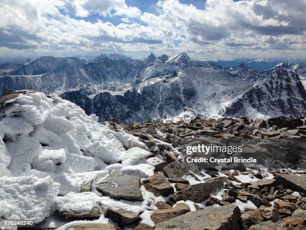 view of mountain in winter, colorado - crystal mountain stock pictures, royalty-free photos & images