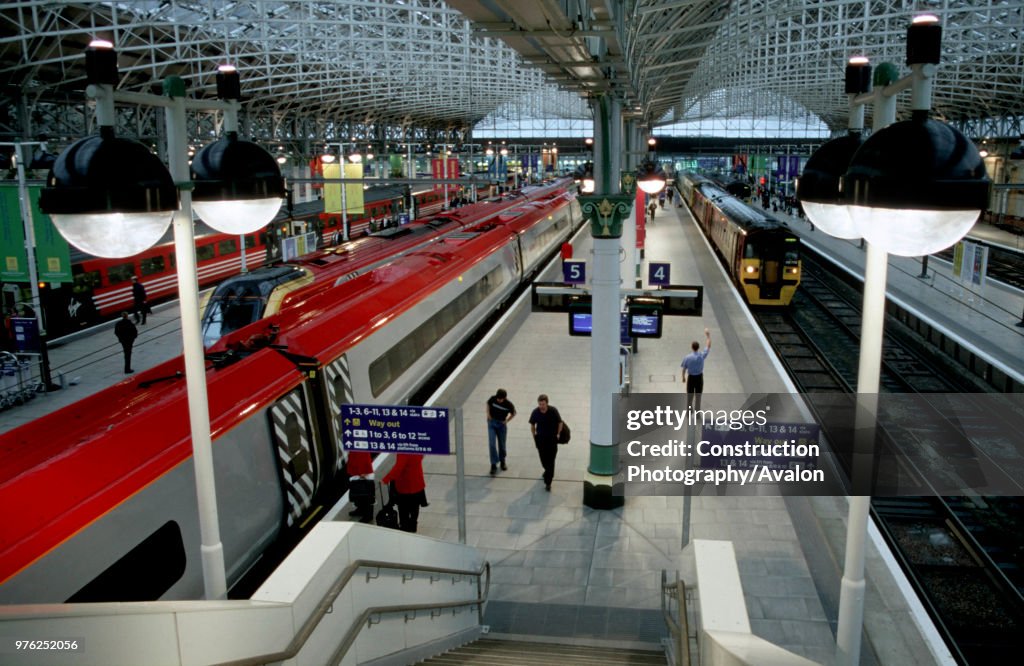 Platforms 4 and 5 at Manchester's Piccadilly station after recent refurbishment