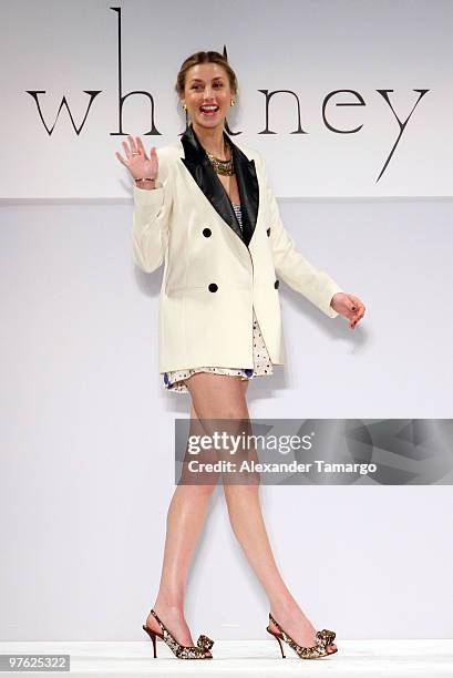 Designer Whitney Eve Port walks the runway at the Whitney Eve show during Gen Art's 6th Annual Fresh Faces in Fashion show at the opening of...