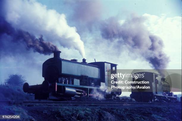 Storefield Ironstone Mine near Glendon, Kettering, operated these fine Saddle Tanks. Left, Andrew Barclay 0-4-0ST, No.19 and right, an 0-6-0ST built...
