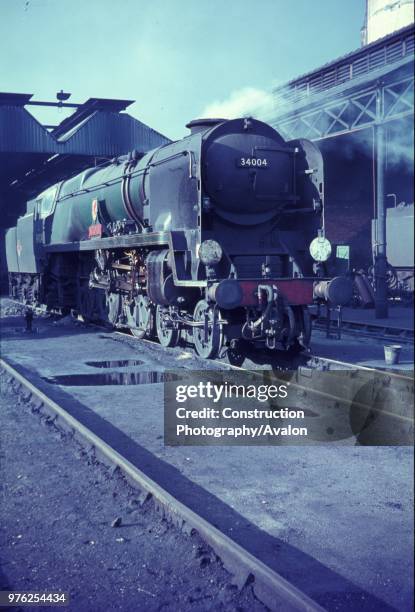The magic of Bournemouth Motive Power Depot in the final years of steam is epitomised by this study of re-built Bulleid West Country Class Pacific...