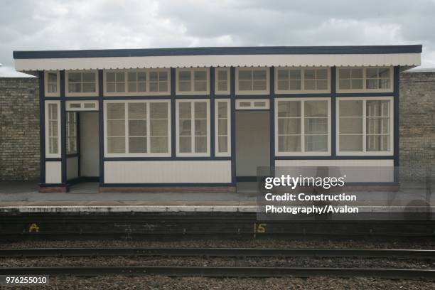 The recently renovated heritage waiting room at Market Rasen station, Lincolnshire 10th May 2007.