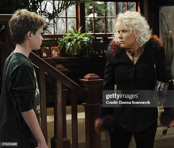 Austin Williams and Ilene Kristen in a scene that airs the week of February 22, 2010 on Disney General Entertainment Content via Getty Images...