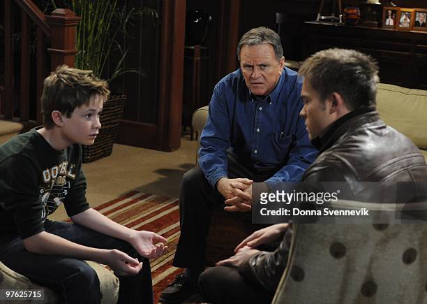 Austin Williams , Robert S. Woods and John-Paul Lavoisier in a scene that airs the week of February 22, 2010 on Disney General Entertainment Content...