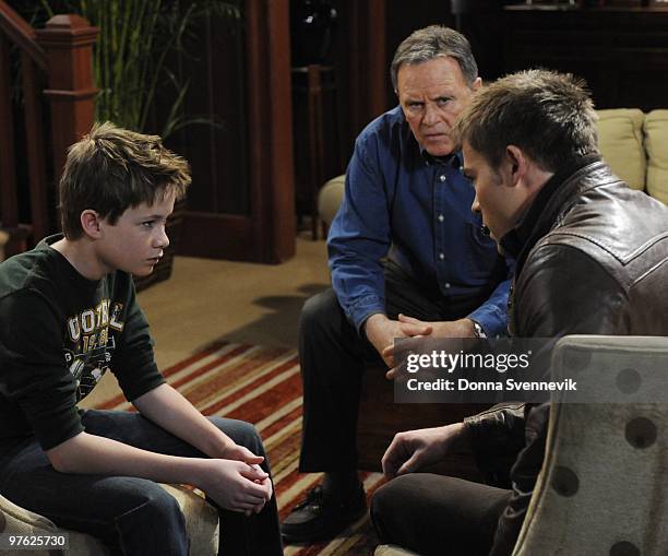 Austin Williams , Robert S. Woods and John-Paul Lavoisier in a scene that airs the week of February 22, 2010 on Disney General Entertainment Content...