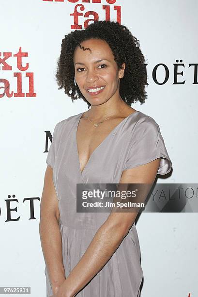 Eisa Davis attends a VIP performance of "Next Fall" on Broadway at the Helen Hayes Theatre on March 10, 2010 in New York City.