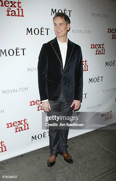 Playwrite Geoffrey Nauffts attends a VIP performance of "Next Fall" on Broadway at the Helen Hayes Theatre on March 10, 2010 in New York City.