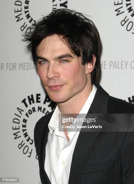 Actor Ian Somerhalder attends "The Vampire Diaries" event at the 27th annual PaleyFest at Saban Theatre on March 6, 2010 in Beverly Hills, California.