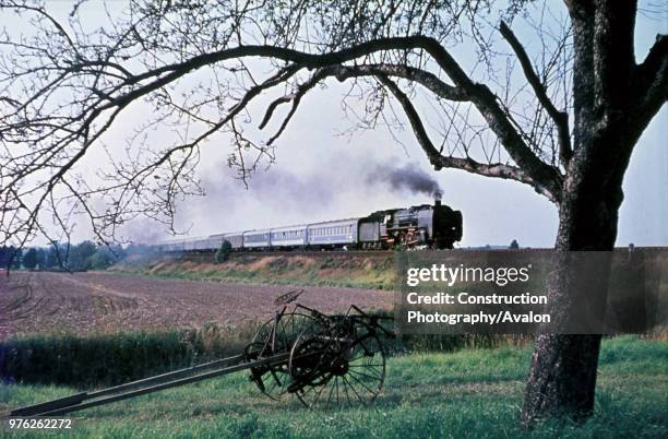 Europe's last high speed steam expresses. A German O1 Class Pacific near Bhola with a Berlin-Dresden express in June 1977.