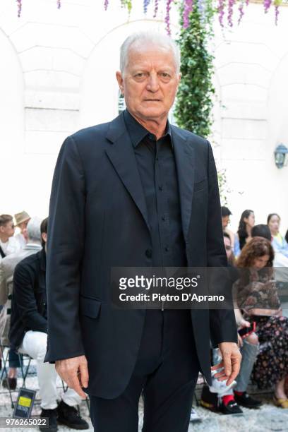 Santo Versace attends the Versace show during Milan Men's Fashion Week Spring/Summer 2019 on June 16, 2018 in Milan, Italy.