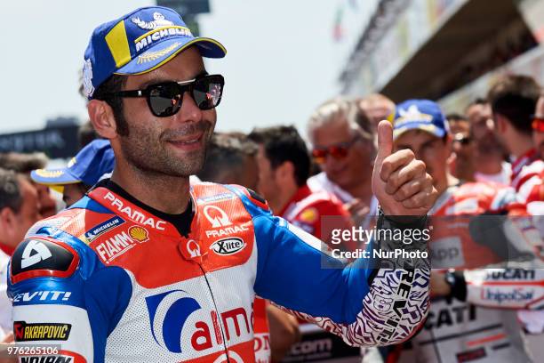 Danilo Petrucci of Italy and Alma Pramac Racing Ducati during the qualifying of the Gran Premi Monster Energy de Catalunya, Circuit of Catalunya,...
