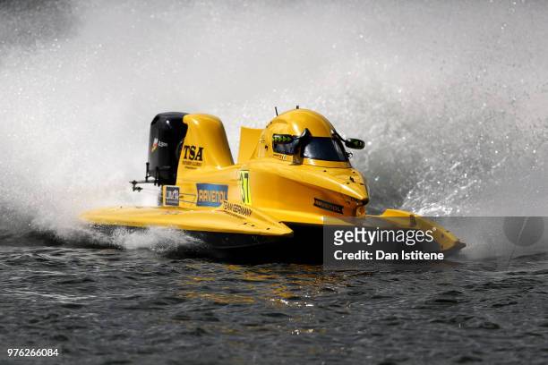 Francesco Cantando of Italy and Blaze Performance in action during qualifying for round two of the 2018 Championship, the F1H2O UIM Powerboat World...