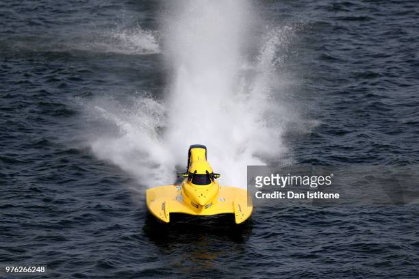 Francesco Cantando of Italy and Blaze Performance in action during qualifying for round two of the 2018 Championship, the F1H2O UIM Powerboat World...