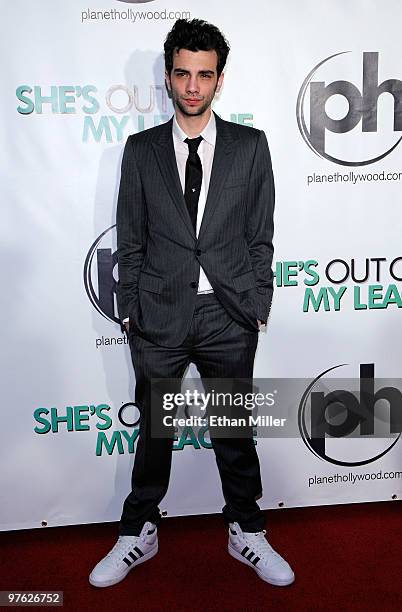 Actor Jay Baruchel arrives at the Las Vegas premiere of "She's Out of My League" at the Planet Hollywood Resort & Casino on March 10, 2010 in Las...
