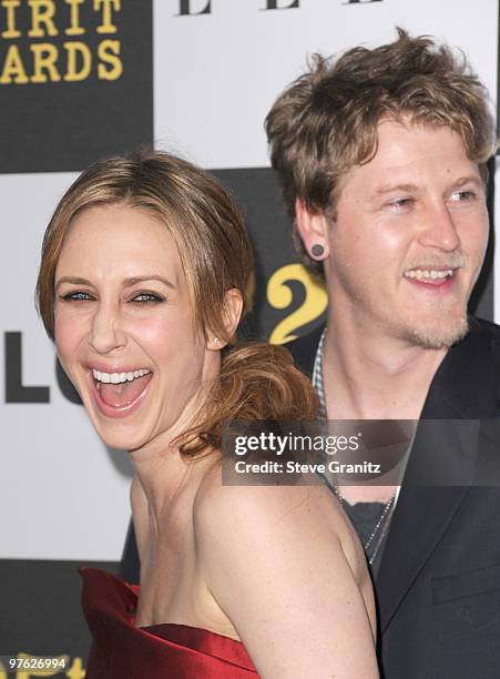 Actress Vera Farmiga and Renn Hawkey arrive at the 25th Film Independent Spirit Awards held at Nokia Theatre L.A. Live on March 5, 2010 in Los...