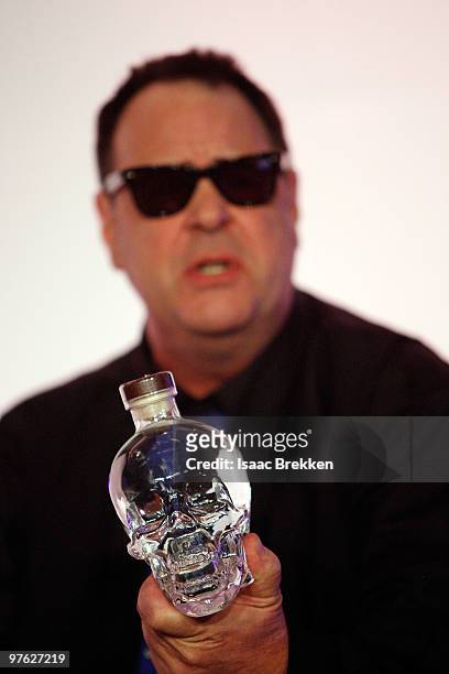 Actor Dan Aykroyd delivers a keynote address at the Nightclub & Bar Convention and Trade Show at the Las Vegas Convention Center on March 10, 2010 in...