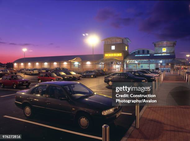 Car park outside Morrisons store, Middlesbrough, United Kingdom.