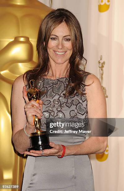 Director Kathryn Bigelow winner of Best Director award for 'The Hurt Locker' poses in the press room at the 82nd Annual Academy Awards at the Kodak...