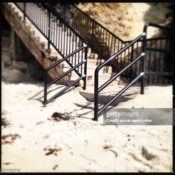 beach steps - coastal deprivation stock pictures, royalty-free photos & images