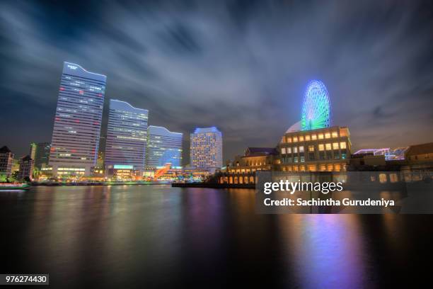 yokohama skyline - yokohama skyline stock pictures, royalty-free photos & images