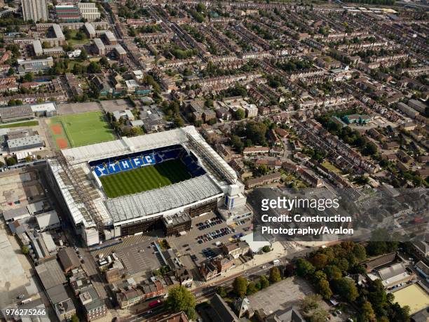 Aerial view of White Hart Lane Football Stadium,Tottenham Hotspurs, London, UK.