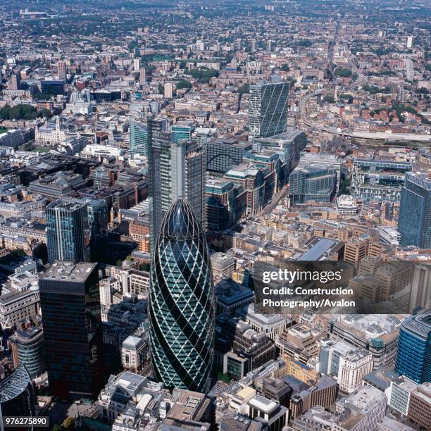 Aerial View of the City of London.