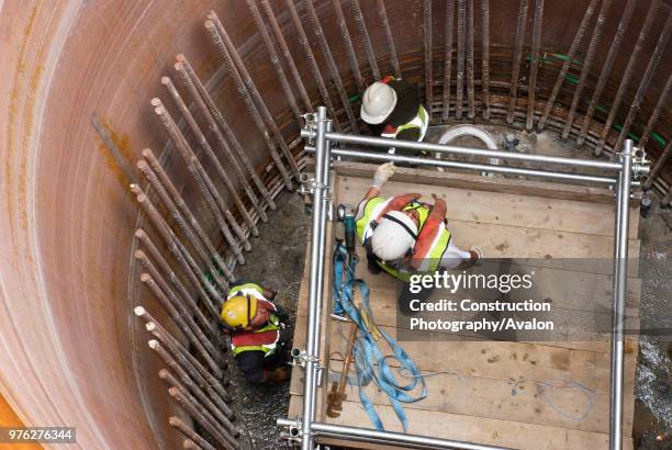 Steel fixers at work.