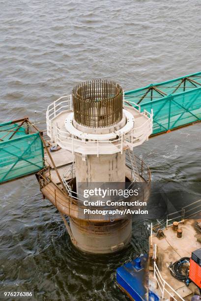Top of pier before the mpier cap is constructed.